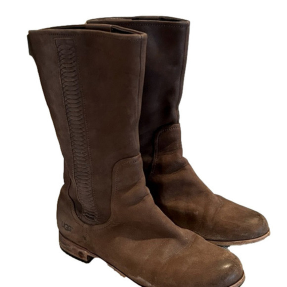 Ugg Brown soft leather boots size 8